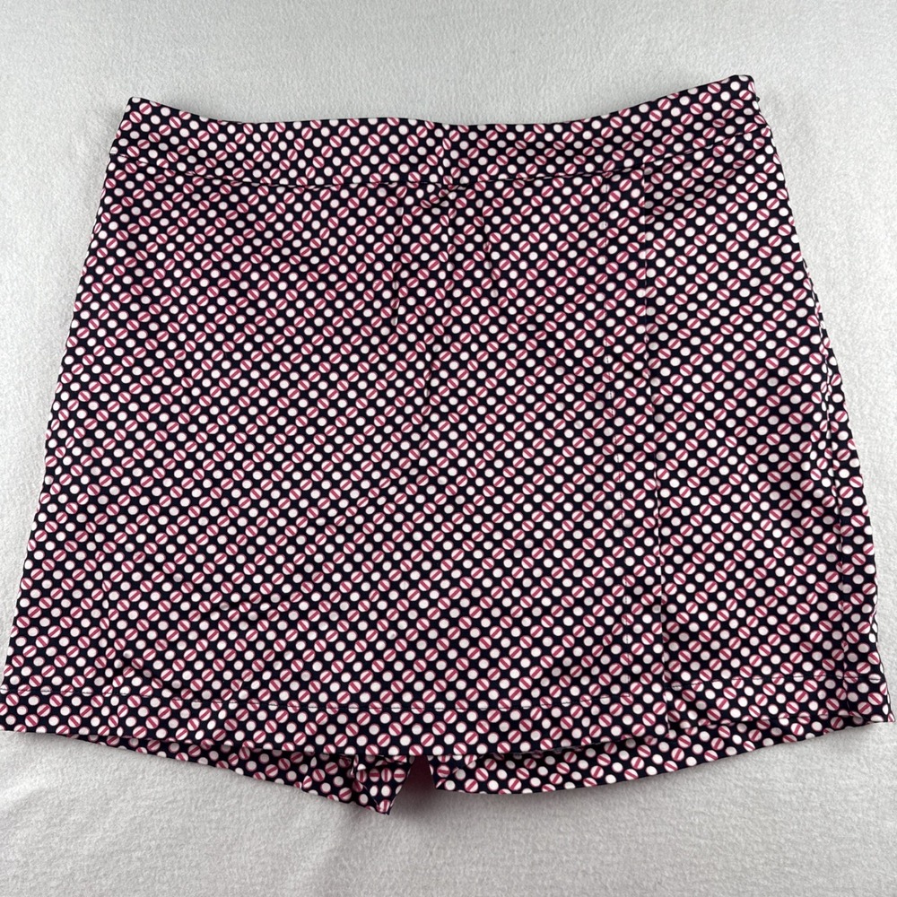 Talbots Side Zip Skorts Dotted Print Women's Size 14 Built In Shorts Preppy Fun